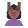 Woman Getting Massage: Medium-Dark Skin Tone Emoji 💆🏾‍♀️ image - Microsoft Classic 2D style