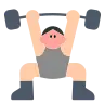Person Lifting Weights: Light Skin Tone Emoji 🏋🏻 image - Tossface style