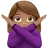 Woman Gesturing No: Medium Skin Tone
