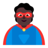 Superhero: Dark Skin Tone Emoji 🦸🏿 image - Microsoft Classic 2D style