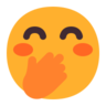 Visage souriant avec des yeux souriants et la main couvrant la bouche Emoji 🤭 image - Microsoft Classic 2D style