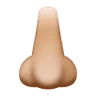 Nose: Medium-Light Skin Tone Emoji 👃🏼 image - Samsung style