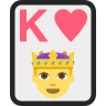 Hearts oyun kağıdı kralı 🂾 image - EmojiTwo style
