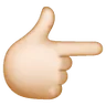 Backhand Index Pointing Right: Light Skin Tone Emoji 👉🏻 image - Samsung style