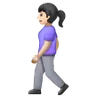 Woman Walking: Light Skin Tone Emoji 🚶🏻‍♀️ image - Samsung style
