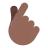 Hand With Index Finger And Thumb Crossed: Medium-Dark Skin Tone
