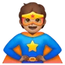 Superhero: Medium Skin Tone Emoji 🦸🏽 image - Samsung style