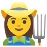 Woman Farmer Emoji 👩‍🌾 image - Google Noto Color style