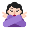 Woman Gesturing No: Light Skin Tone Emoji 🙅🏻‍♀️ image - Microsoft Classic 2D style