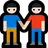 Men Holding Hands: Light Skin Tone