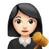 Woman Judge: Light Skin Tone Emoji 👩🏻‍⚖️ image - Apple style