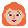 Woman: Medium-Light Skin Tone, Red Hair Emoji 👩🏼‍🦰 image - Microsoft Classic 2D style