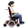Person In Motorized Wheelchair Facing Right: Light Skin Tone Emoji 🧑🏻‍🦼‍➡️ image - Apple style