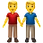 Deux hommes se tenant par la main