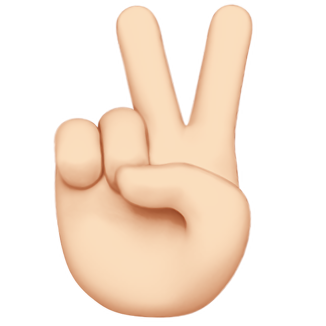 Victory Hand: Light Skin Tone