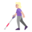 Woman With White Cane: Medium-Light Skin Tone