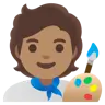 Artist: Medium Skin Tone Emoji 🧑🏽‍🎨 image - Google Noto Color style