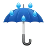 带雨点的雨伞 Emoji ☔ image - Huawei Harmony OS style