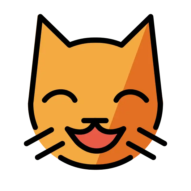 Grinning Cat With Smiling Eyes