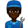 Mechanic: Dark Skin Tone Emoji 🧑🏿‍🔧 image - Emojidex style