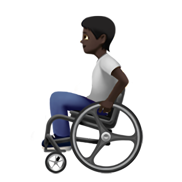 Person In Manual Wheelchair: Dark Skin Tone
