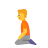Emoji Persoană îngenuncheată 🧎 image - Microsoft Classic 2D style
