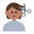 Person Getting Haircut: Medium Skin Tone