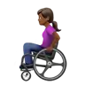 Woman In Manual Wheelchair: Medium-Dark Skin Tone Emoji 👩🏾‍🦽 image - Apple style