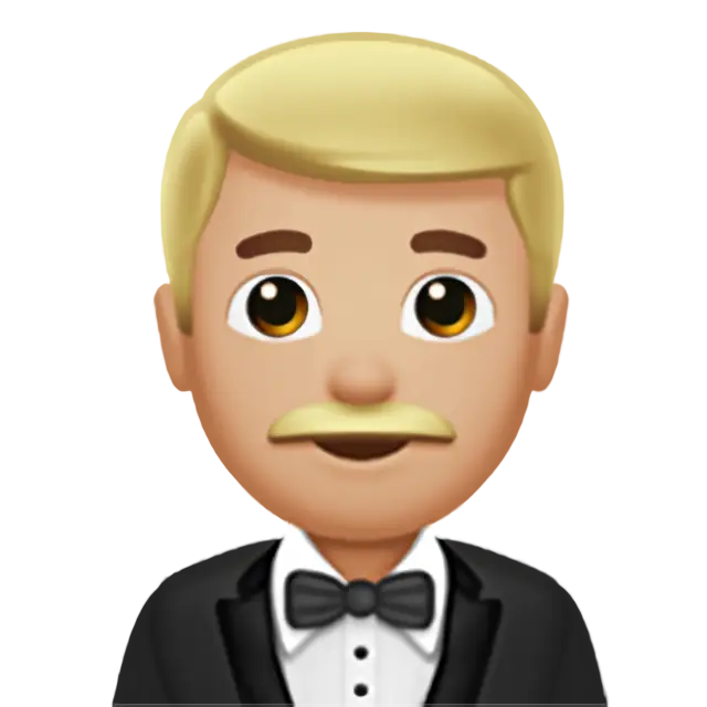 Man In Tuxedo: Medium-Light Skin Tone