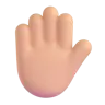 Raised Hand: Medium-Light Skin Tone Emoji ✋🏼 image - Microsoft 3D Fluent style