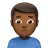Man Frowning: Medium-Dark Skin Tone