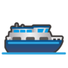 渡輪 Emoji ⛴ image - Emojidex style