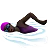 Woman Swimming: Dark Skin Tone