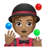 Person Juggling: Medium Skin Tone Emoji 🤹🏽 image - Huawei Harmony OS style