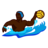 Person Playing Water Polo: Dark Skin Tone