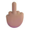 Middle Finger: Medium Skin Tone Emoji 🖕🏽 image - Microsoft 3D Fluent style