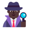 Man Detective: Dark Skin Tone Emoji 🕵🏿‍♂️ image - Microsoft Classic 2D style