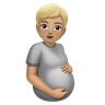 Pregnant Person: Medium-Light Skin Tone Emoji 🫄🏼 image - Huawei Harmony OS style