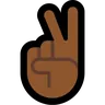Victory Hand: Medium-Dark Skin Tone Emoji ✌🏾 image - Microsoft Windows 10 Segoe UI Emoji style