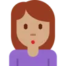Woman Pouting: Medium Skin Tone Emoji 🙎🏽‍♀️ image - Twitter / X (Twemoji) style