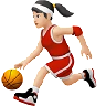 Woman Bouncing Ball: Light Skin Tone Emoji ⛹🏻‍♀️ image - Apple style