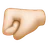 Left-Facing Fist: Light Skin Tone