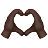 Heart Hands: Dark Skin Tone