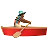 Man Rowing Boat: Medium-Dark Skin Tone