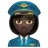 Woman Pilot: Dark Skin Tone