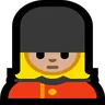 Woman Guard: Medium-Light Skin Tone Emoji 💂🏼‍♀️ image - Microsoft Windows 10 Segoe UI Emoji style