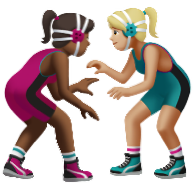 Women Wrestling: Medium-Dark Skin Tone, Medium-Light Skin Tone