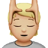 Person Getting Massage: Medium-Light Skin Tone Emoji 💆🏼 image - Apple style