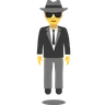 Homme lévitant en costume d'affaires Emoji 🕴 image - Skype style