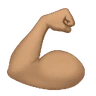 Flexed Biceps: Medium Skin Tone Emoji 💪🏽 image - Huawei Harmony OS style